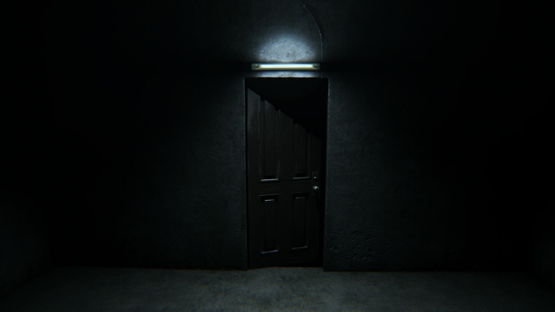 Ночью открылись двери. Открытая дверь. Дверь в темноте. Дверь в темную комнату. Страшная дверь.