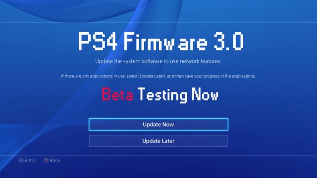 PS4 Firmware 3.0 in Beta testing (Rumor)
