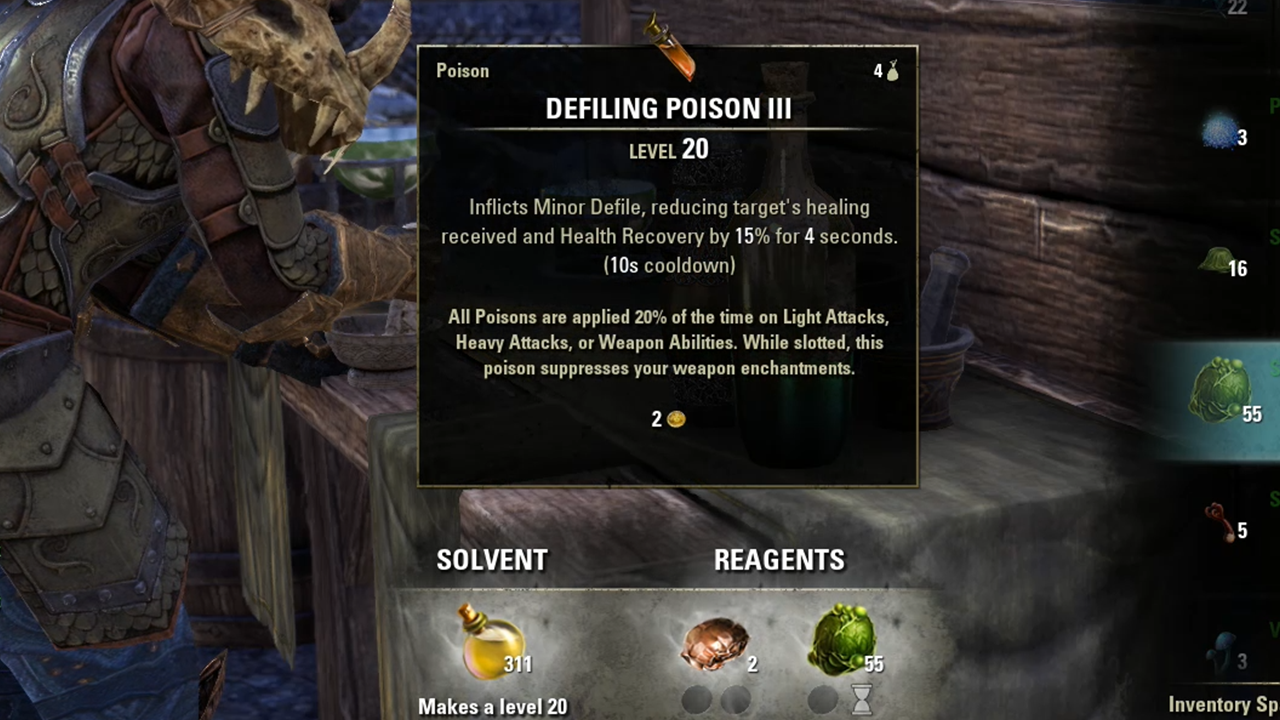 elder scrolls online craft sip of ravage stamina elder scrolls online craft sip of ravage stamina