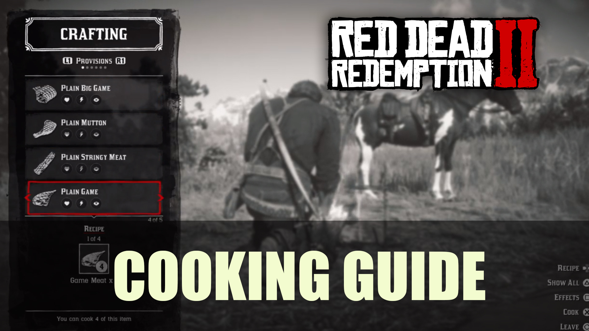 Red Dead Redemption 2 Cooking Guide Fextralife