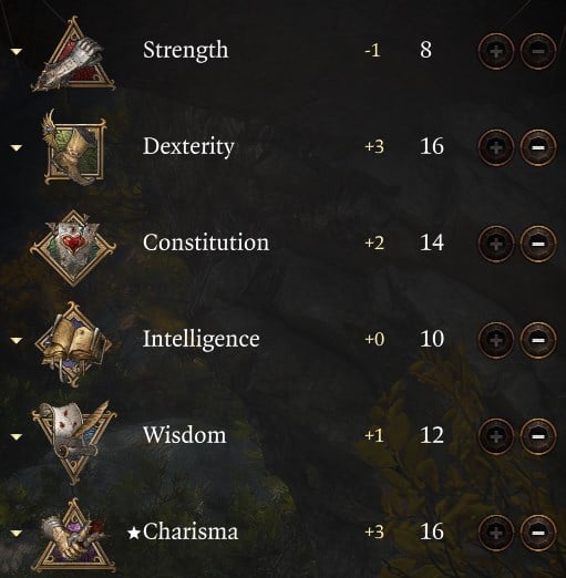 Ability Score Spread at Level 1 Baldur's Gate 3 Builds Sorcerer Class Guide