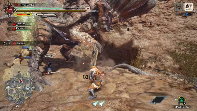 Monster Hunter Rise Switch Axe Combat Against the Barroth