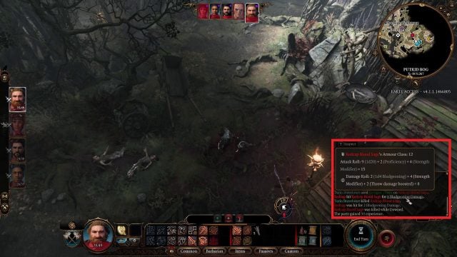 Baldur's Gate 3 Barbarian Enraged Throw Computation