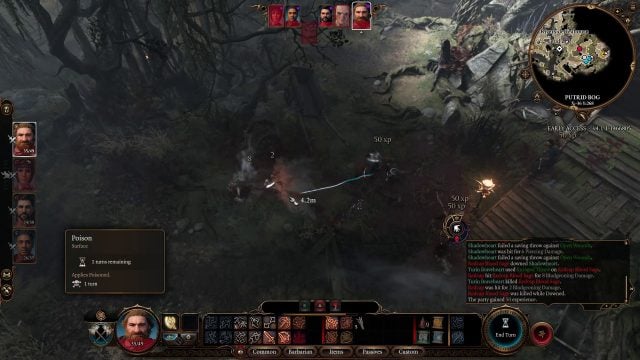 Baldur's Gate 3 Barbarian Enraged Throw in Combat