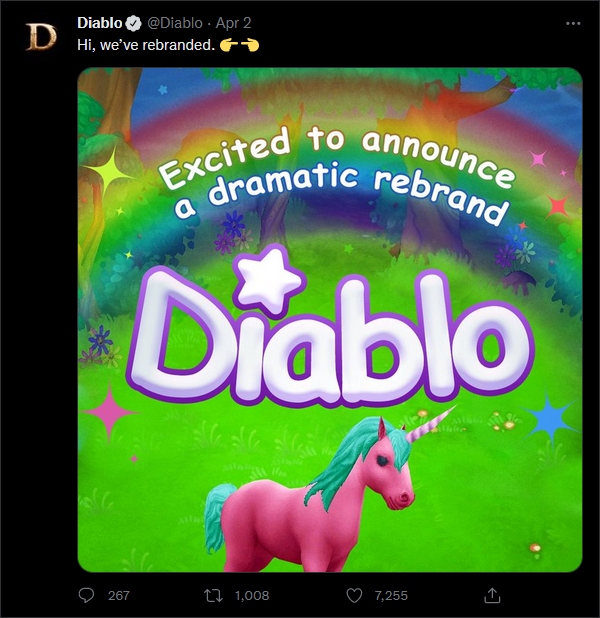 April Fool's Diablo Rebranding