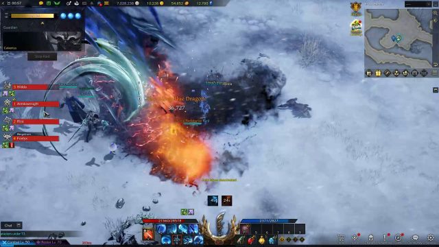 Lost Ark Glaivier Shackling Blue Dragon Skill in Combat