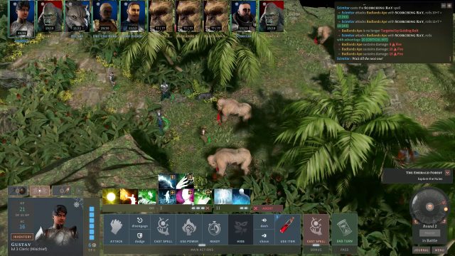 Solasta Lost Valley DLC Combat Against Apes