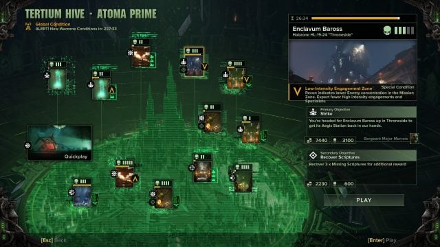 Warhammer 40K Darktide Review - Mission Type