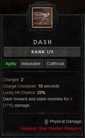 Diablo 4 Rogue Build - Dash Agility Skill