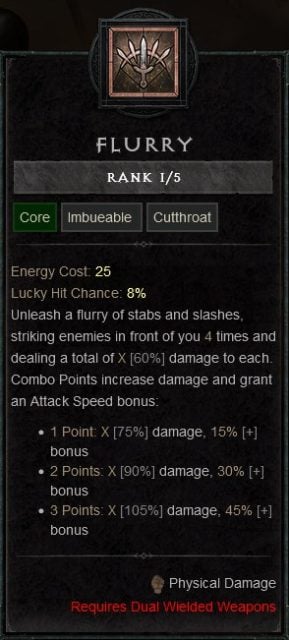 Diablo IV Build for the Poison Flurry Rogue - Flurry Core Skill to Stab and Slash Enemies