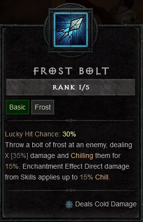 Diablo IV Build for the Frost Sorceress - Frost Bolt Basic Skill to Inflict Chill