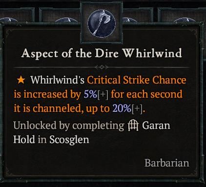 Diablo 4 Whirlwind Barbarian Build - Dire Whirlwind