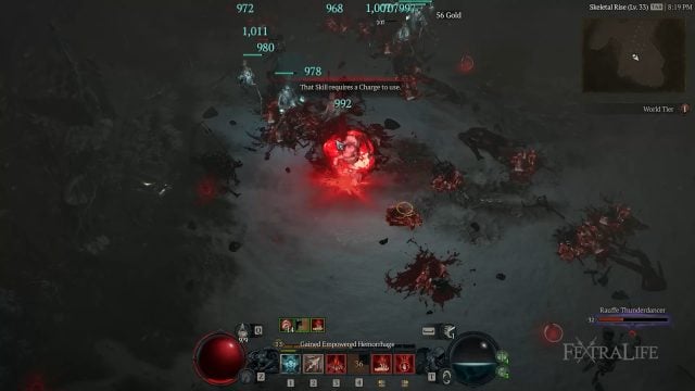 Blood Burst Best Diablo 4 Necromancer Build with Blood Surge to Deal Overpower Damage