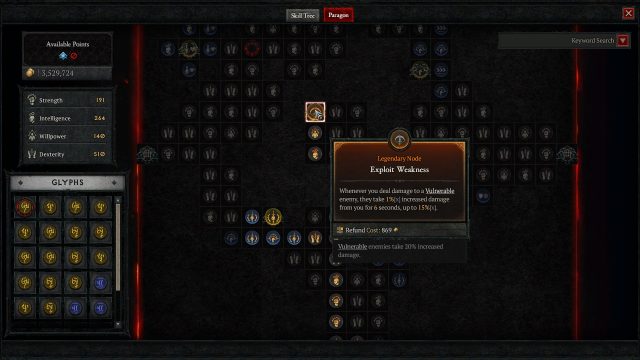 Exploit Weakness Rogue Paragon Board to Deal Increased Damage to Vulnerable Enemies