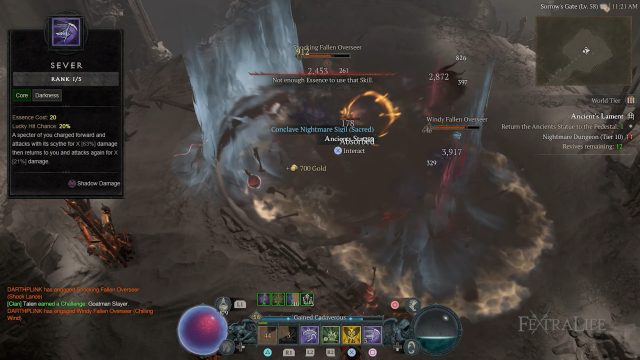 Reaper D4 Necro Build with Sever to Deal Huge Damage