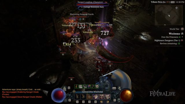 Vortex D4 Barbarian Build - Activating the Whirlwind Skill