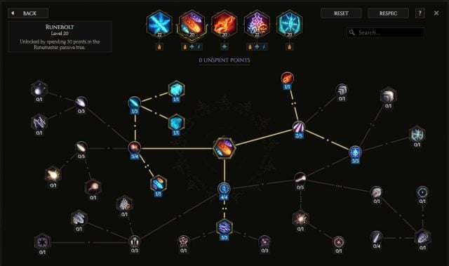 Last Epoch Runemaster Build Guide - Fire Claw - Runebolt Skill Tree